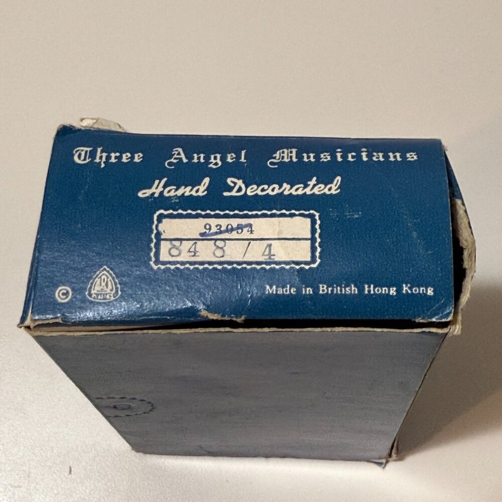 Vintage Trio Plastic Musical Christmas Angels Made Hong Kong Original Box - Picture 6 of 6